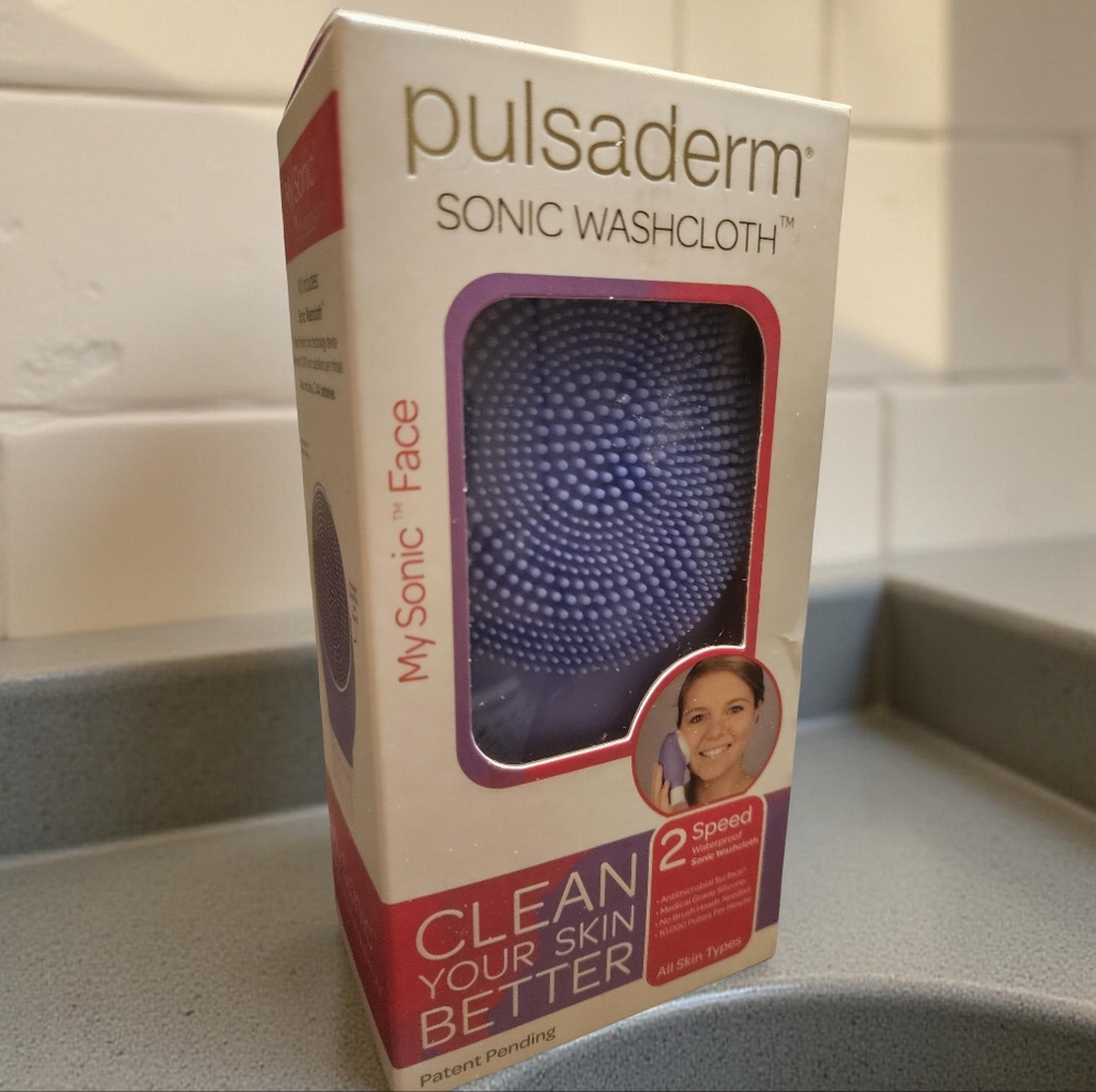 Pulsaderm | Sonic Washcloth 2-Speed - Purple NIB